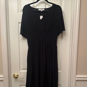 LOFT Elegant Black Maxi Dress